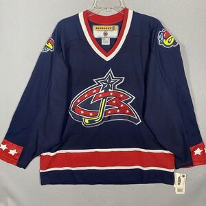 Vintage Columbus Blue Jackets Air Knit Jersey‎ KOHO Mens L Rare NHL Hockey NWT